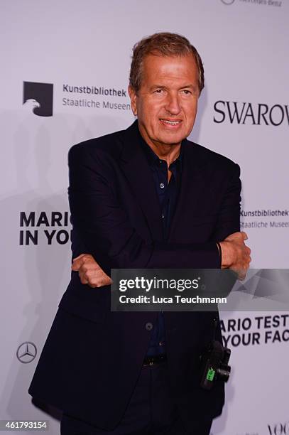 Mario Testino attends 'Mario Testino: In Your Face Private View' Vernissage on January 19, 2015 in Berlin, Germany.