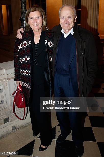 Pathe Jerome Seydoux and his wife Sophie attend Luc Besson receives the First 'Gold Medal of the Academy of Arts and Techniques of Cinema'. Held at...