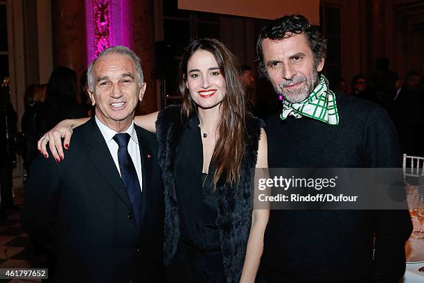 Cesar Academy President Alain Terzian, Actress Marie Gillain and Director Eric Lartigau attend Luc Besson receives the First 'Gold Medal of the...