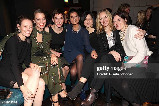 Lavinia Wilson, Heike Makatsch,Christiane Paul, Designer Leyla Piedayesh, Jasmin Tabatabai, Nina Hoss, Fritzi Haberlandt attend the LaLa Berlin...