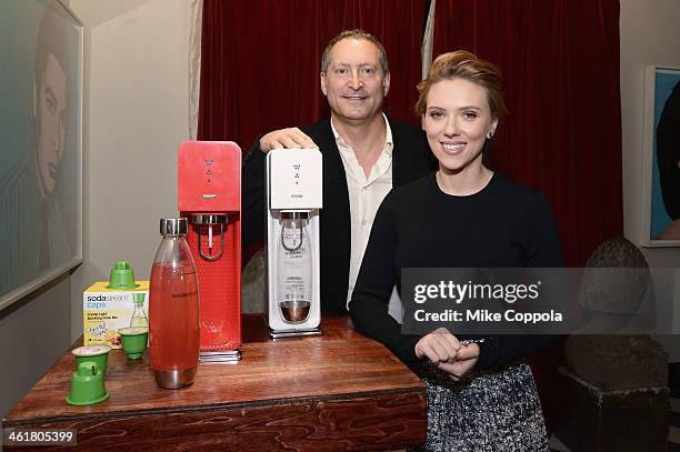 SodaStream unveils Scarlett Johansson as its first-ever Global Brand Ambassador at the Gramercy Park Hotel on January 10, 2014 in New York City.