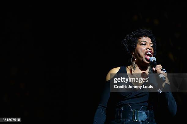 Actress/comediene Adele Givens onstage during The Festival of Laughs day1 at James L Knight Center on January 16, 2015 in Miami, Florida.