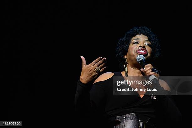 Actress/comediene Adele Givens onstage during The Festival of Laughs day1 at James L Knight Center on January 16, 2015 in Miami, Florida.