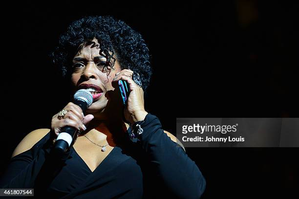 Actress/comediene Adele Givens onstage during The Festival of Laughs day1 at James L Knight Center on January 16, 2015 in Miami, Florida.
