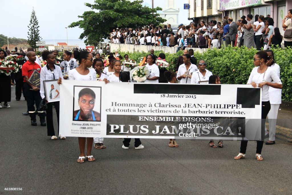 FRANCE-ATTACKS-CHARLIE-HEBDO-OVERSEAS-MARTINIQUE-FUNERAL