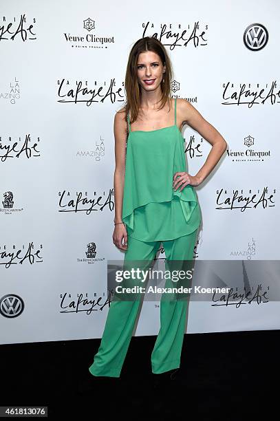 Julia Trainer attends the 'Amazing Lang Lang' World Premiere Fragrance Launch at Galeries Lafayette on January 19, 2015 in Berlin, Germany.