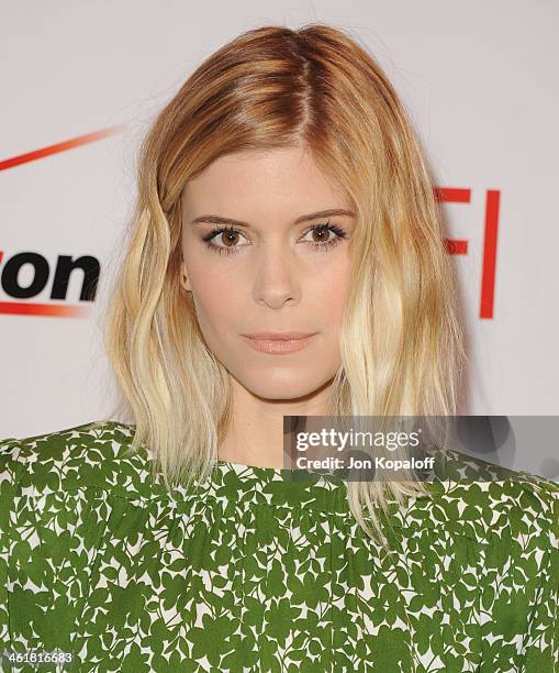 Actress Kate Mara arrives at the 14th Annual AFI Awards at Four Seasons Hotel Los Angeles at Beverly Hills on January 10, 2014 in Beverly Hills,...