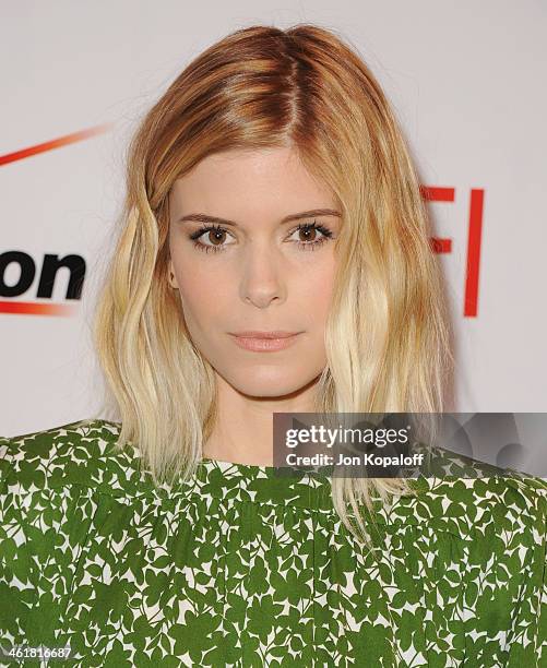 Actress Kate Mara arrives at the 14th Annual AFI Awards at Four Seasons Hotel Los Angeles at Beverly Hills on January 10, 2014 in Beverly Hills,...