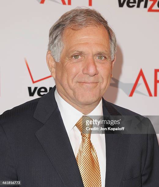 Leslie Moonves arrives at the 14th Annual AFI Awards at Four Seasons Hotel Los Angeles at Beverly Hills on January 10, 2014 in Beverly Hills,...
