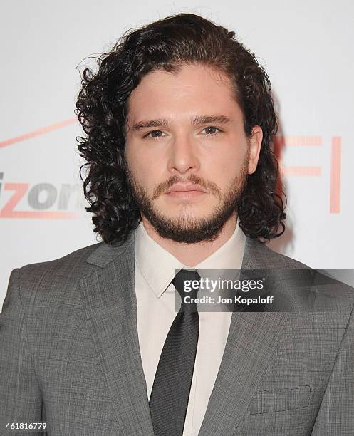 Actor Kit Harington arrives at the 14th Annual AFI Awards at Four Seasons Hotel Los Angeles at Beverly Hills on January 10, 2014 in Beverly Hills,...