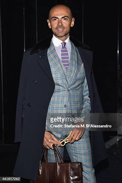 Enzo Miccio attends the Ermanno Scervino show during the Milan Menswear Fashion Week Fall Winter 2015/2016 on January 20, 2015 in Milan, Italy.