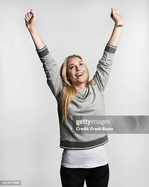 Skier Lindsey Vonn is photographed for Sonntags Zeitung on October 6, 2014 in Hall in Tirol, Austria.
