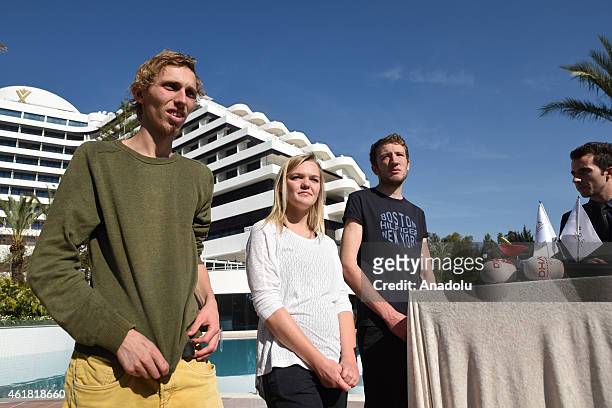 British citizen David James Alan Mackie and Dutch citizens Friso Anne Antoney De Vries and Marije De Groot, who were rescued by a helicopter 5 days...
