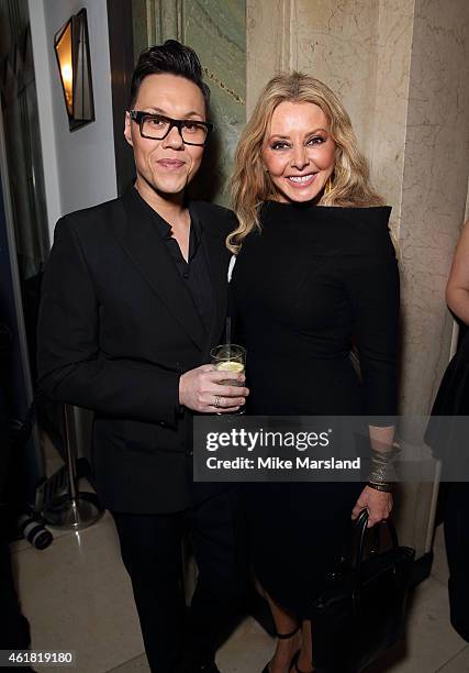 Carol Vorderrman and Gok Wan attend the Longines World's Best Racehorse at Claridges Hotel on January 20, 2015 in London, England.