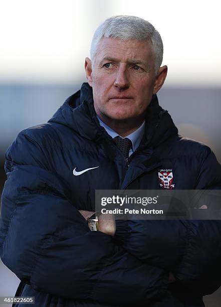 York City manager Nigel Worthington looks on during the Sky Bet League Two match between Northampton Town and York City at Sixfields Stadium on...