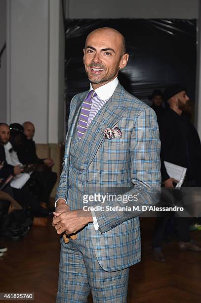 Enzo Miccio attends the Julian Zigerli show during the Milan Menswear Fashion Week Fall Winter 2015/2016 on January 20, 2015 in Milan, Italy.