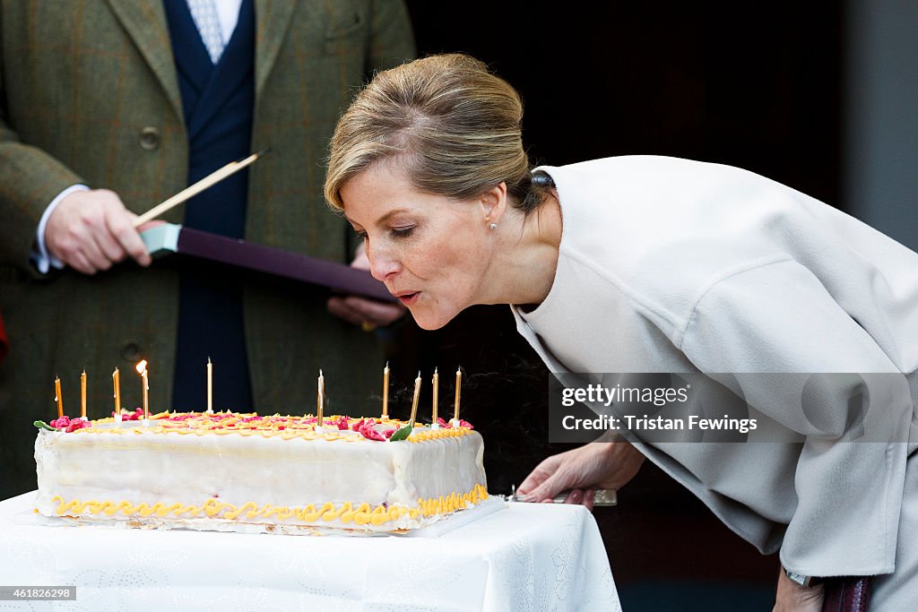 The Earl And Countess Of Wessex Attend Engagements On The 50th Birthday Of The Countess