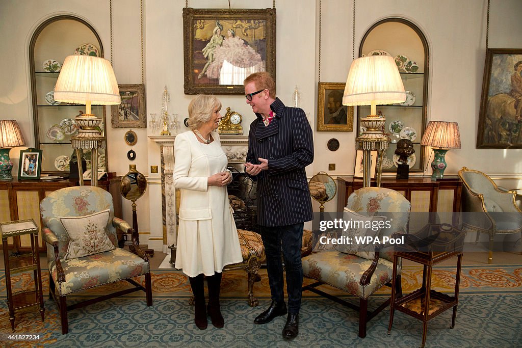 The Duchess Of Cornwall Meets Chris Evans Following Launch Of Children's Writing Competition