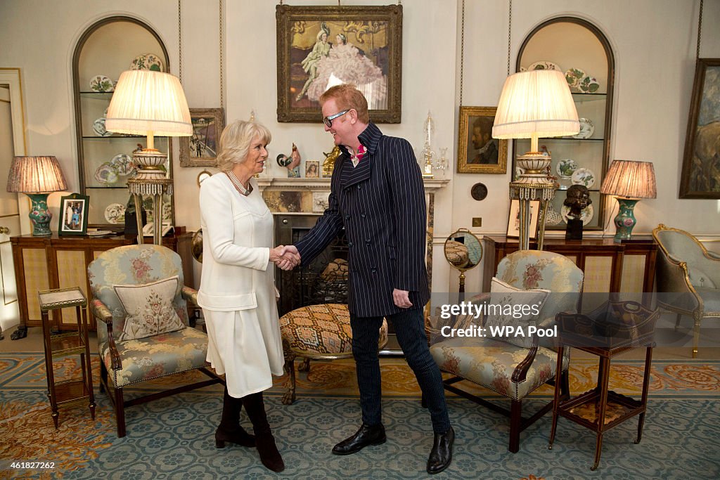 The Duchess Of Cornwall Meets Chris Evans Following Launch Of Children's Writing Competition