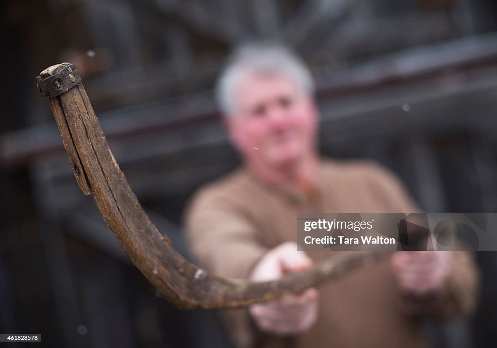 Art Federow With Oldest Known Hockey Stick