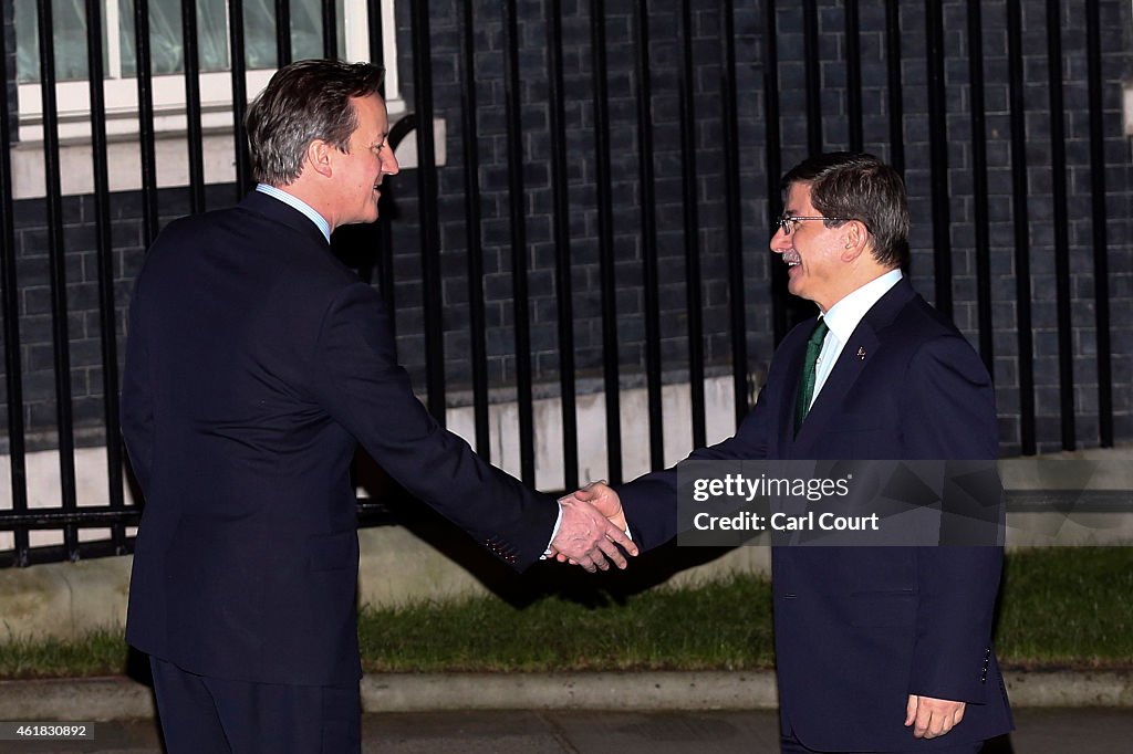 Turkey's Prime Minister Ahmet Davutoglu Meets With Prime Minister David Cameron