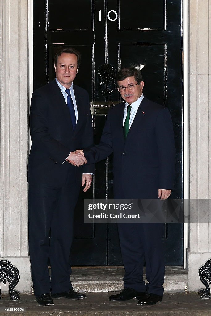 Turkey's Prime Minister Ahmet Davutoglu Meets With Prime Minister David Cameron