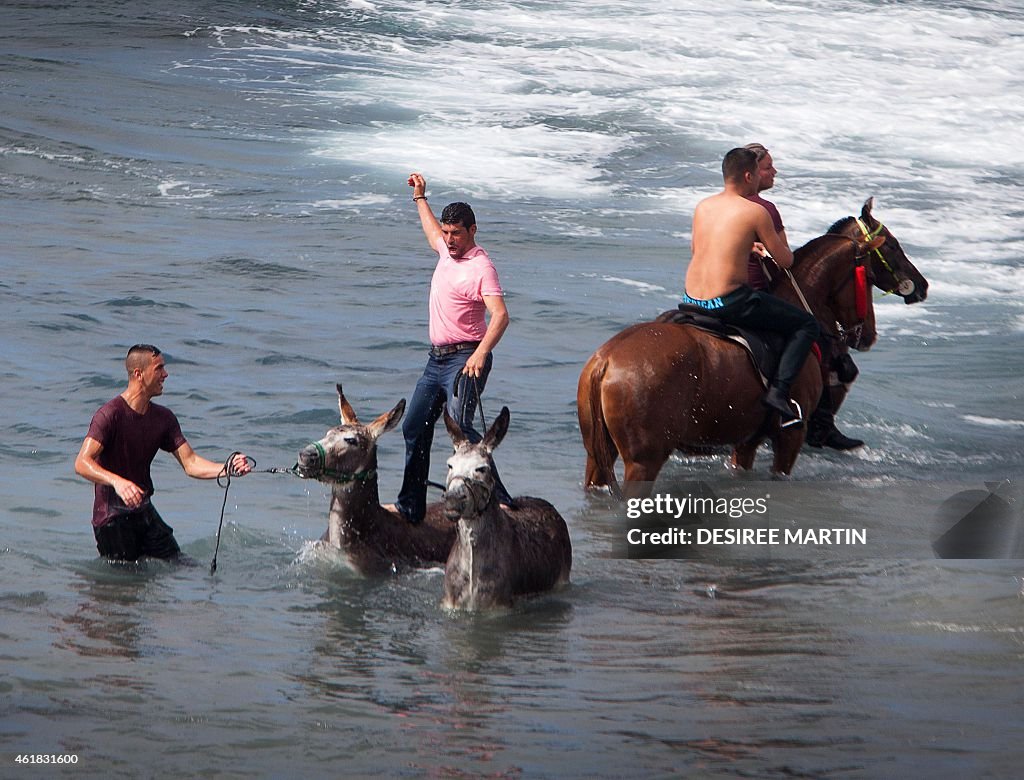 SPAIN-RELIGION-HORSE-SAN SEBASTIAN