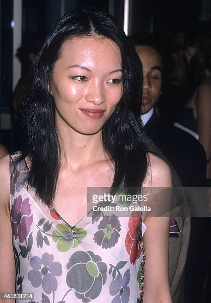 Model Ling Tan attends the 20th Annual CFDA Awards on June 14, 2001 at Avery Fisher Hall, Lincoln Center in New York City.