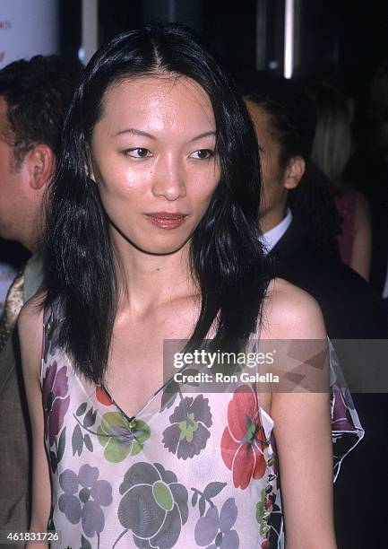 Model Ling Tan attends the 20th Annual CFDA Awards on June 14, 2001 at Avery Fisher Hall, Lincoln Center in New York City.