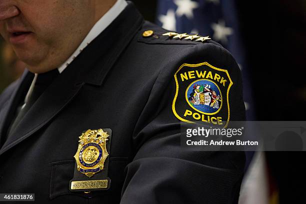 Newark, New Jersey Newark Police Chief Anthony Campos speaks at a press conference regarding the Department of Justice's investigation of the Newark...