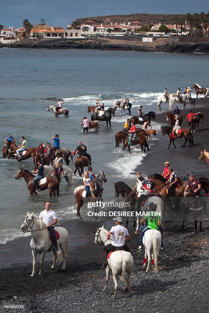 SPAIN-RELIGION-HORSE-SAN SEBASTIAN