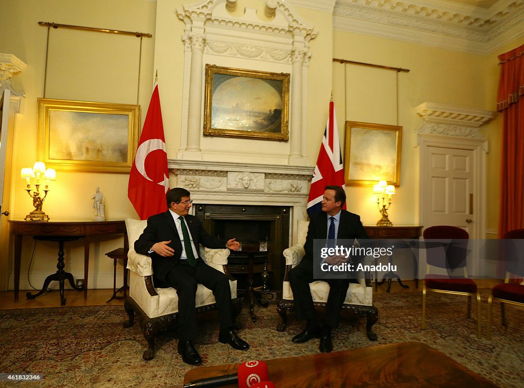 Turkish PM Davutoglu visits London