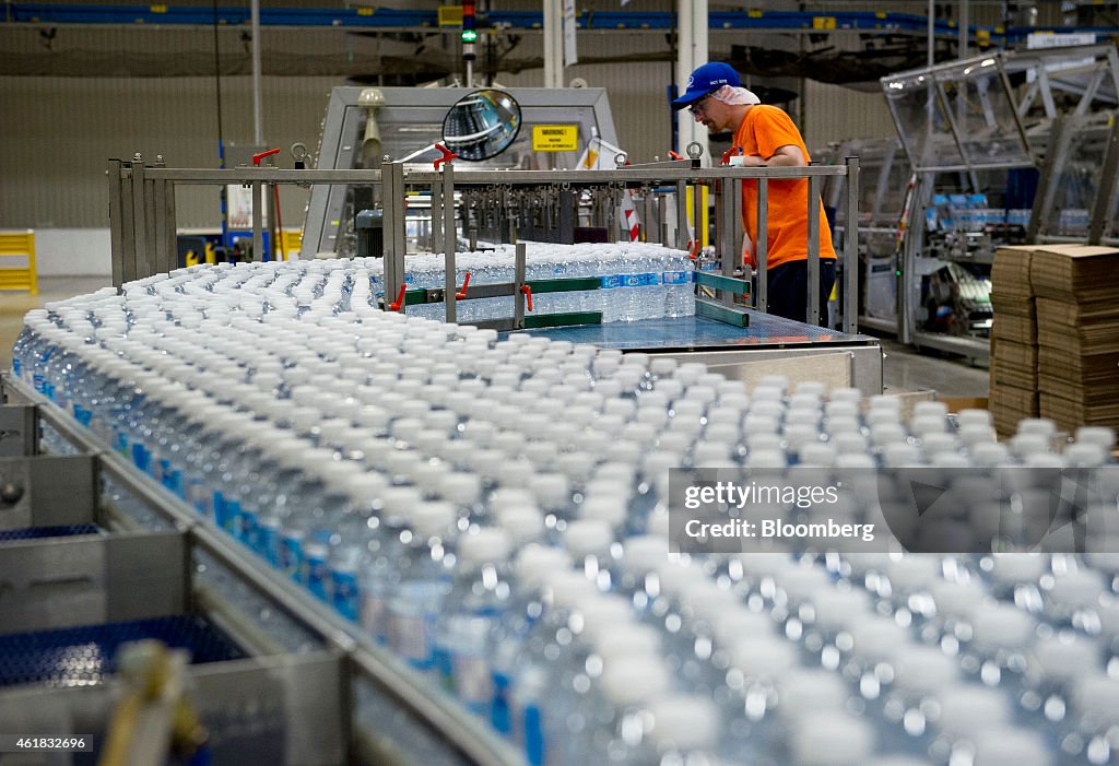 Operations Inside A Nestle Water Bottling Facility