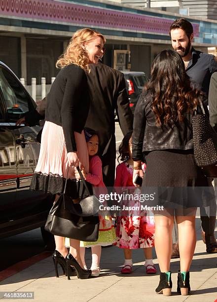 Actress Katherine Heigl, husband Josh Kelley and daughter Nancy 'Naleigh' Leigh attend the premiere of 'The Nut Job' at Regal Cinemas L.A. Live on...