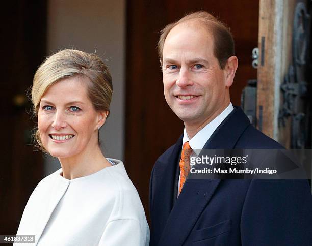 Sophie, Countess of Wessex and Prince Edward, Earl of Wessex visit the Tomorrow's People Social Enterprises at St Anselm's Church, Kennington on the...