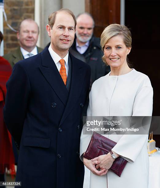 Prince Edward, Earl of Wessex and Sophie, Countess of Wessex visit the Tomorrow's People Social Enterprises at St Anselm's Church, Kennington on the...