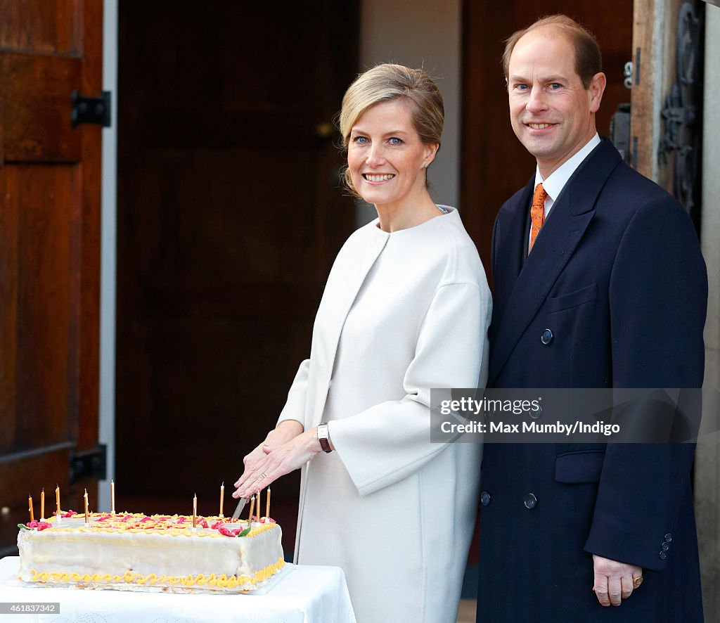 The Earl And Countess Of Wessex Attend Engagements On The 50th Birthday Of The Countess