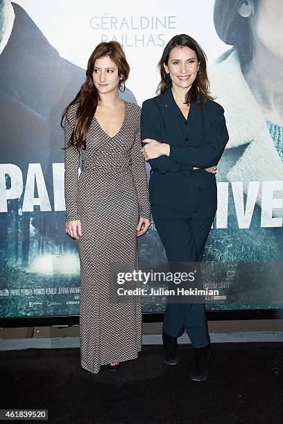 Lola Creton and Geraldine Pailhas attend 'Disparue En Hiver' Paris Premiere at UGC Cine Cite Bercy on January 20, 2015 in Paris, France.