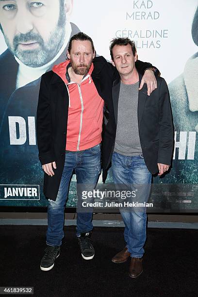 Christophe Lamotte and Didier Gesquiere attend 'Disparue En Hiver' Paris Premiere at UGC Cine Cite Bercy on January 20, 2015 in Paris, France.