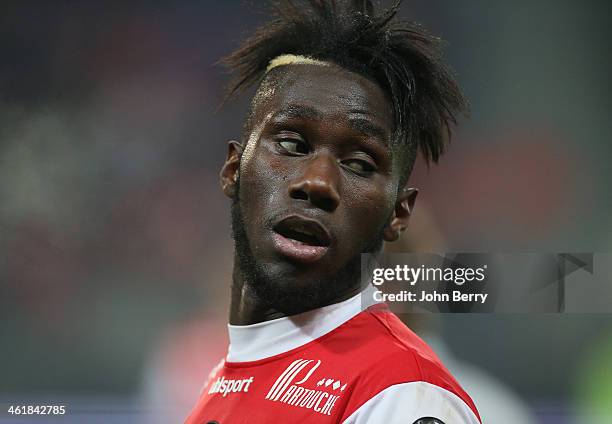 Fuka Matsuaku of Valenciennes in action during the french Ligue 1 match between Valenciennes FC and SC Bastia at the Stade du Hainaut on January 11,...