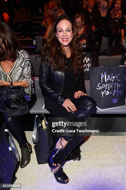 Sonja Kirchberger attends the Riani show during the Mercedes-Benz Fashion Week Berlin Autumn/Winter 2015/16 at Brandenburg Gate on January 20, 2015...