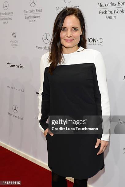 Elisabeth Lanz attends the Riani show during the Mercedes-Benz Fashion Week Berlin Autumn/Winter 2015/16 at Brandenburg Gate on January 20, 2015 in...