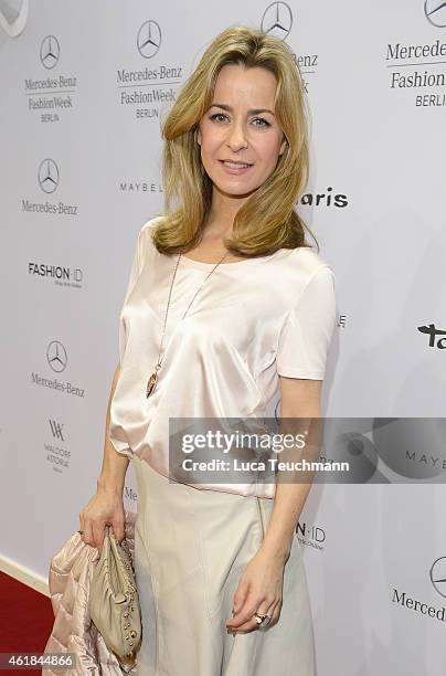 Bettina Cramer attends the Riani show during the Mercedes-Benz Fashion Week Berlin Autumn/Winter 2015/16 at Brandenburg Gate on January 20, 2015 in...