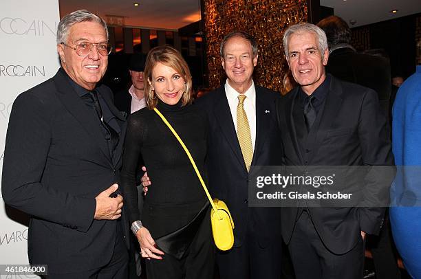 Helmut Schlotterer, CEO Marc Cain , American Ambassador John B. Emerson and his wife Kimberly Emerson , director Norbert Lock during the Marc Cain...