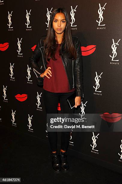 Arlissa attends the YSL Beaute Makeup Celebration 'YSL Loves Your Lips' in the presence of Cara Delevingne at The Boiler House, The Old Truman...