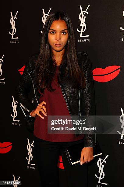 Arlissa attends the YSL Beaute Makeup Celebration 'YSL Loves Your Lips' in the presence of Cara Delevingne at The Boiler House, The Old Truman...