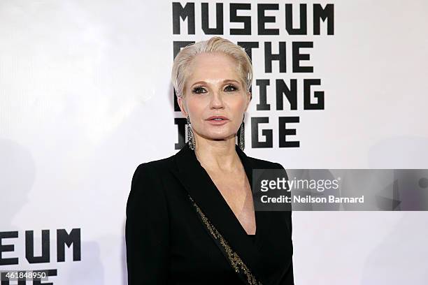 Ellen Barkin attends the Museum of The Moving Image honors Julianne Moore at 583 Park Avenue on January 20, 2015 in New York City.