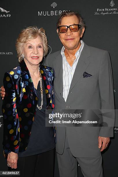 Patricia McCallum and actor Michael York attend the BAFTA LA 2014 Awards Season Tea Party at the Four Seasons Hotel Los Angeles at Beverly Hills on...