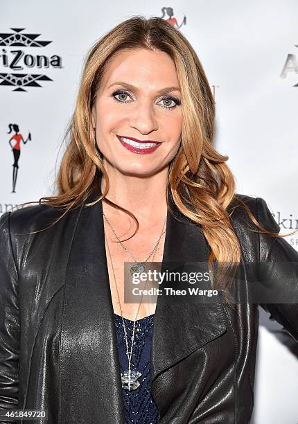 Actress Heather Thomas attends the Arizona Beverages SkinnyGirl Sparklers new flavor launch party hosted by TV personality Bethenny Frankel on...