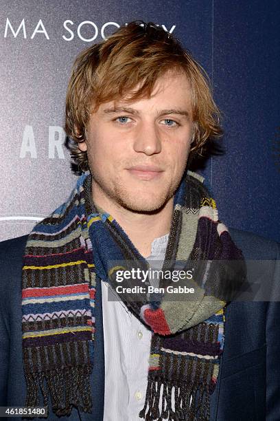 Actor and musician Johnny Flynn attends The Cinema Society & Tod's Host The Premiere Of The Film Arcade & Cinedigm's "Song One" at Landmark Sunshine...